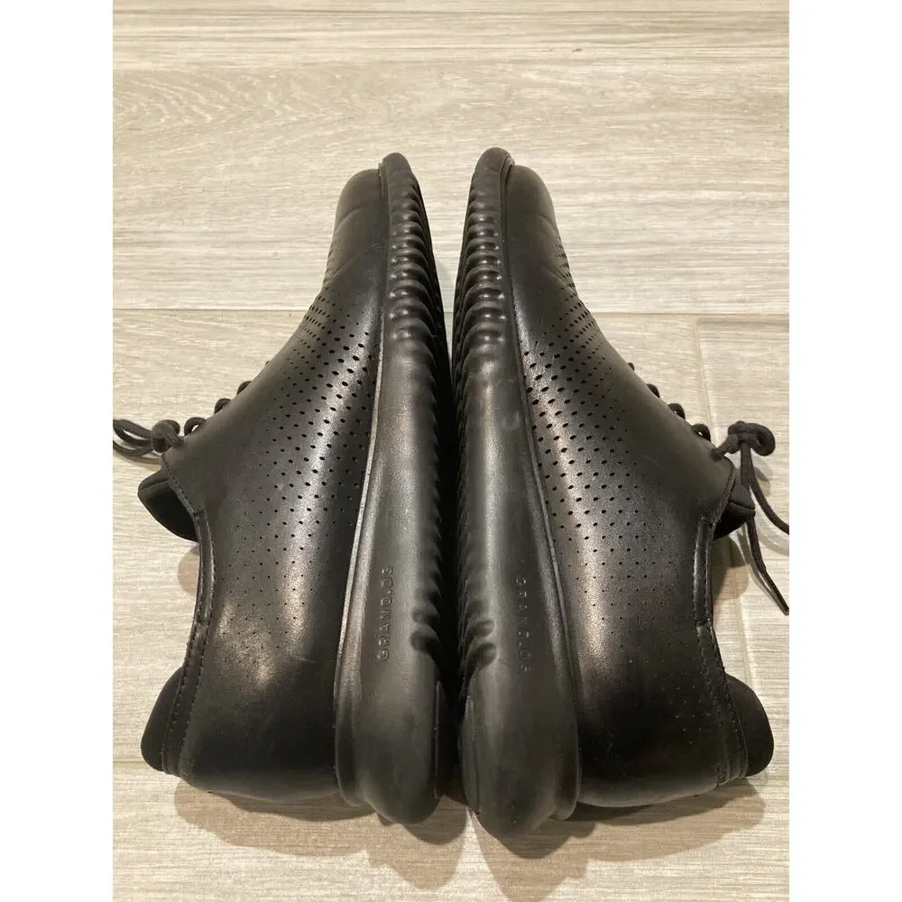 COLE HAAN ZERØGRAND Laser Wingtip Men's Black Oxford Shoes Size 9M